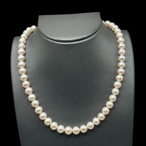 Fabulous Saltwater Pearl 14K White Gold Clasp Necklace